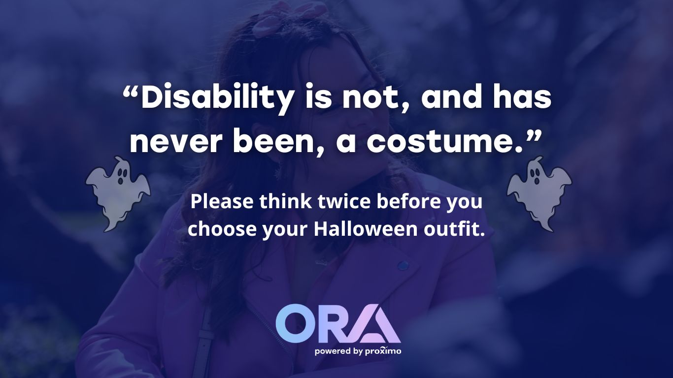 Blog post title: "Disability is not, and never has been a Halloween costume"